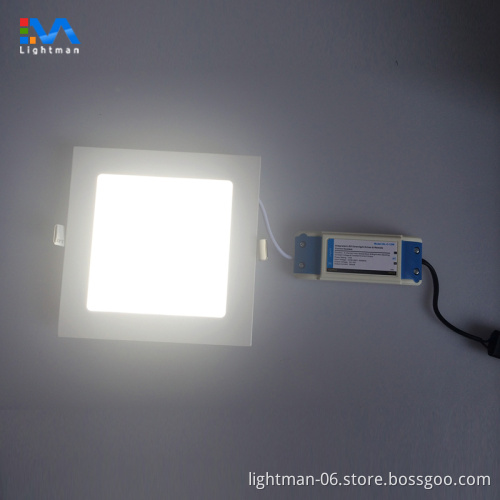No Flicker 7W Square CCT LED Panel Downlight 85x85mm